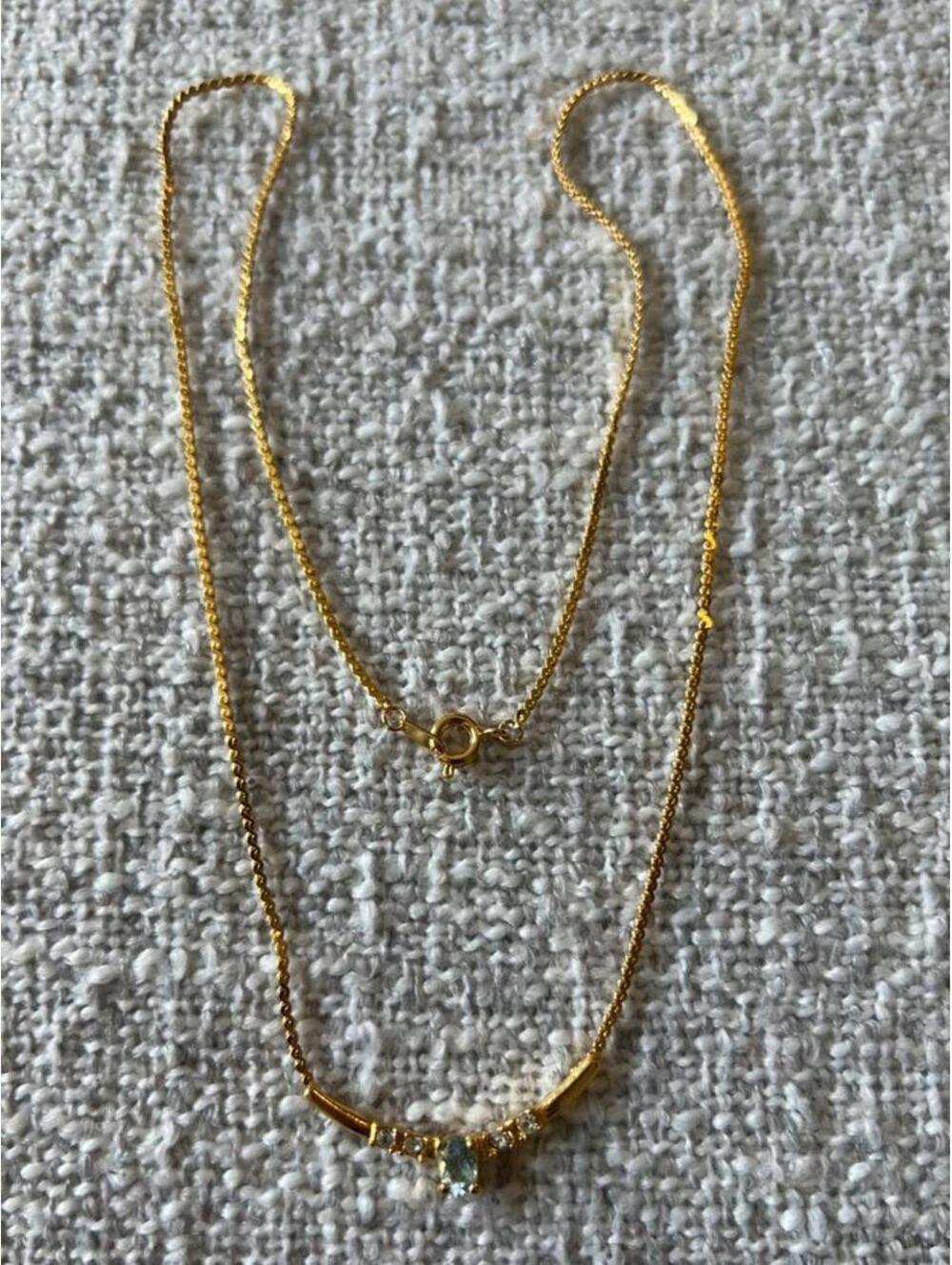 Smile Bar Rhinestone Necklace - Picture 3 of 7